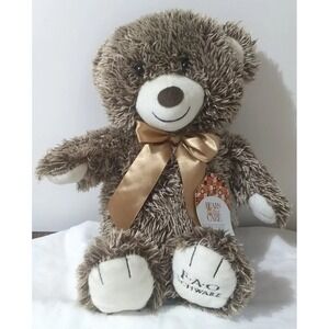 Plush Teddy Bear‎ Brown F.A.O Schwartz Bears That Care 2018 Toys For Tots Tag